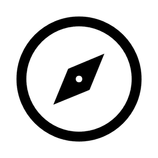 Compass black filled