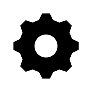 Gear wheel black filled