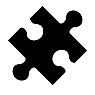 Puzzle piece black filled